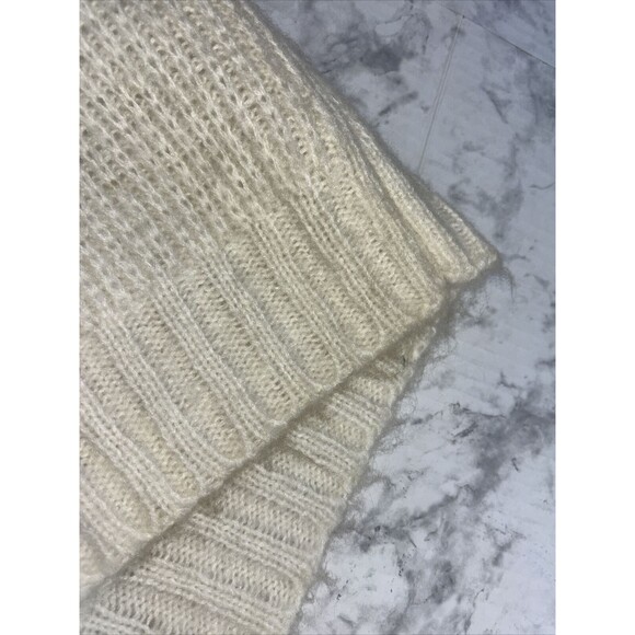 VTG Vintage Monte por le Chois Cream Leaf Applique Long Sweater Duster Size M - Picture 13 of 16